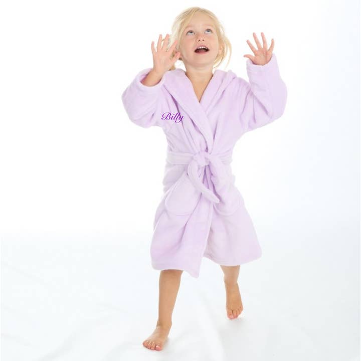 Lulabay – wholesale Robe – Kids – Lulabay Girls Personalised Hooded Dressing Gown