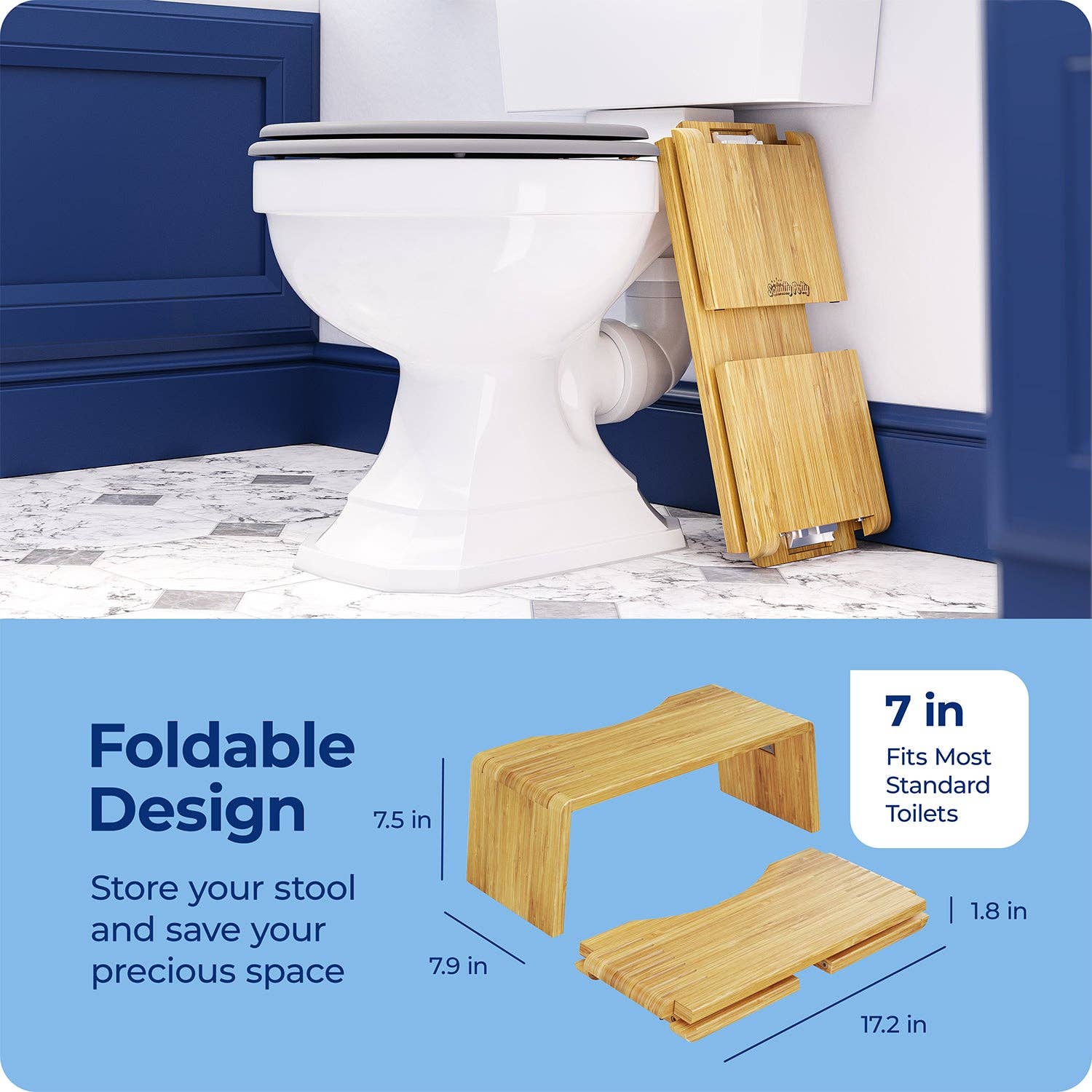 Squatty Potty - Wholesale Stool - Squatty Potty Oslo Bamboo Folding Toilet Stool6