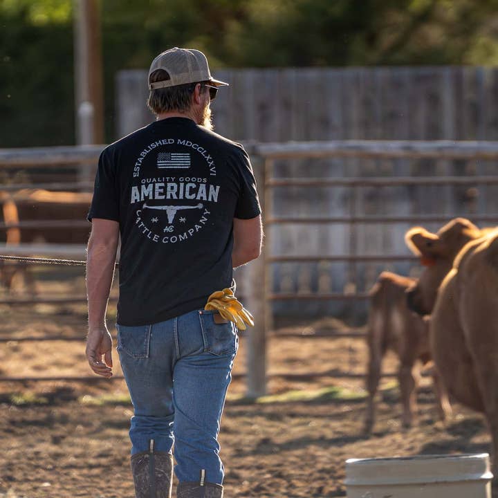 American Cattle Co - Wholesale Screen printed t-shirt – unisex - Quality Goods Tee3