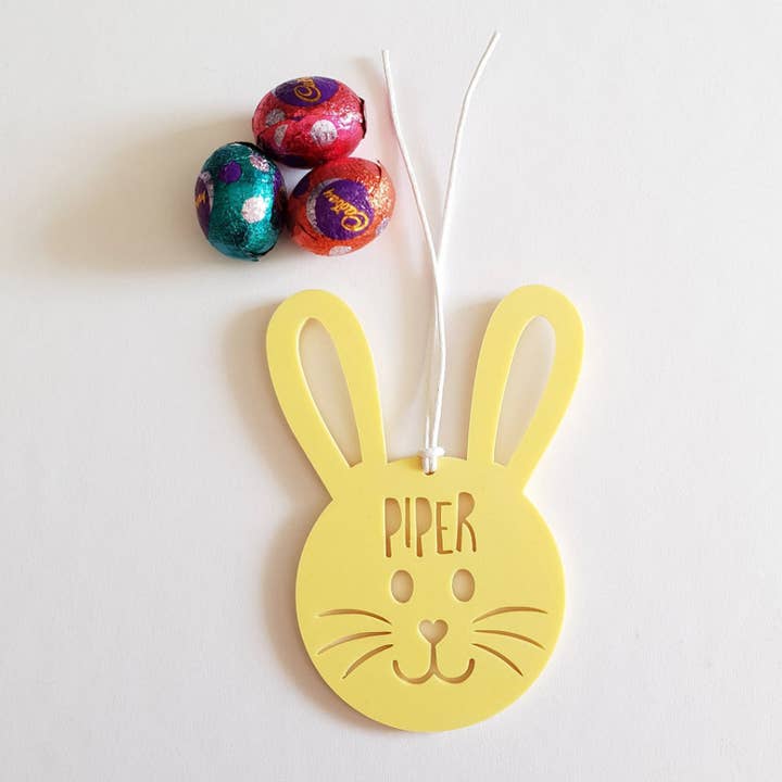Personalised Easter Bunny Tag for wholesale by Little Birdy Finds