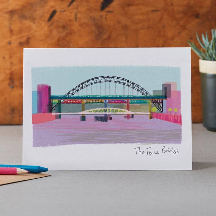 The Tyne Bridge Card, River Tyne Newcastle, LM031 for wholesale by I Drew This