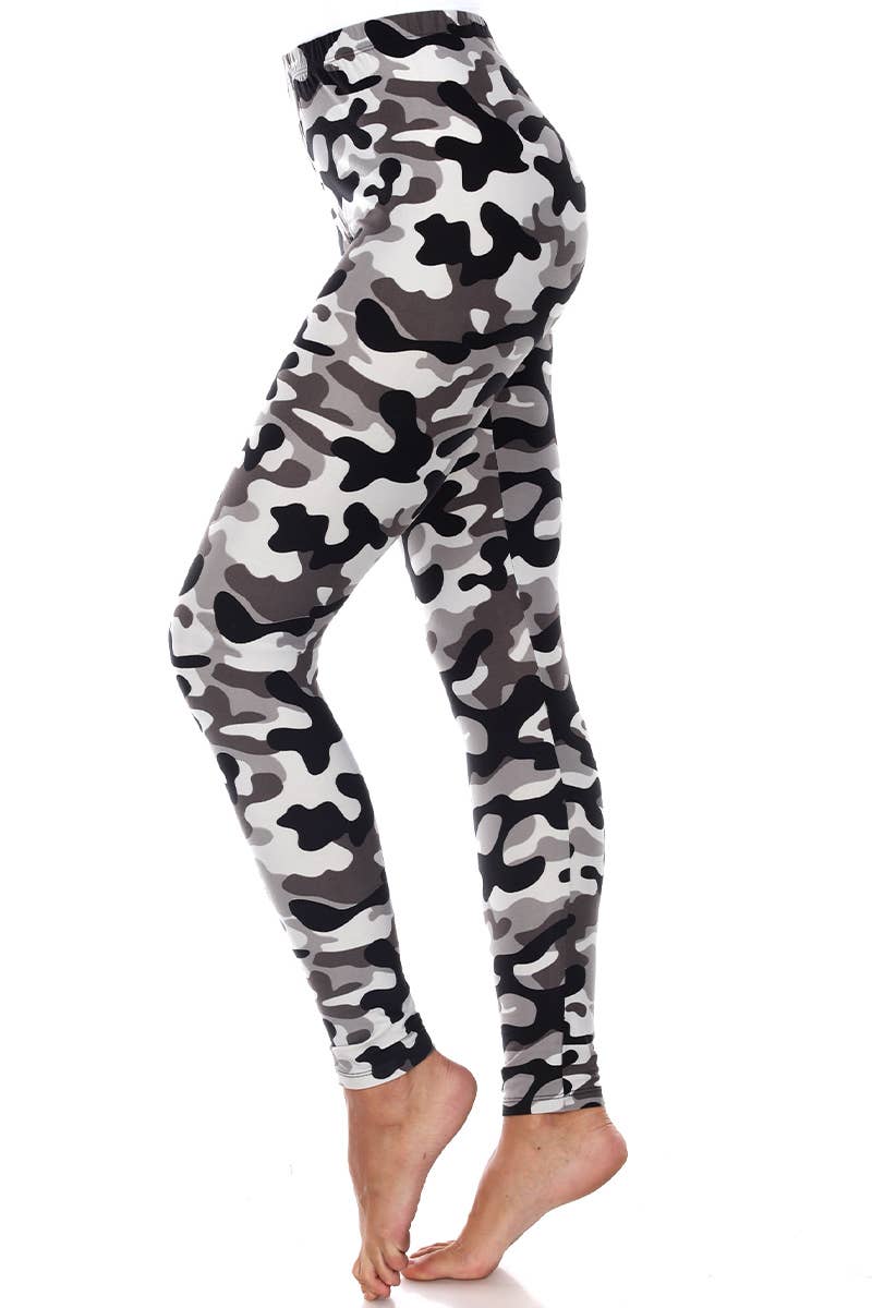 WHITE MARK - Wholesale Fashion Leggings - Women's - Women's Super Soft High-Rise Camo Printed Leggings2