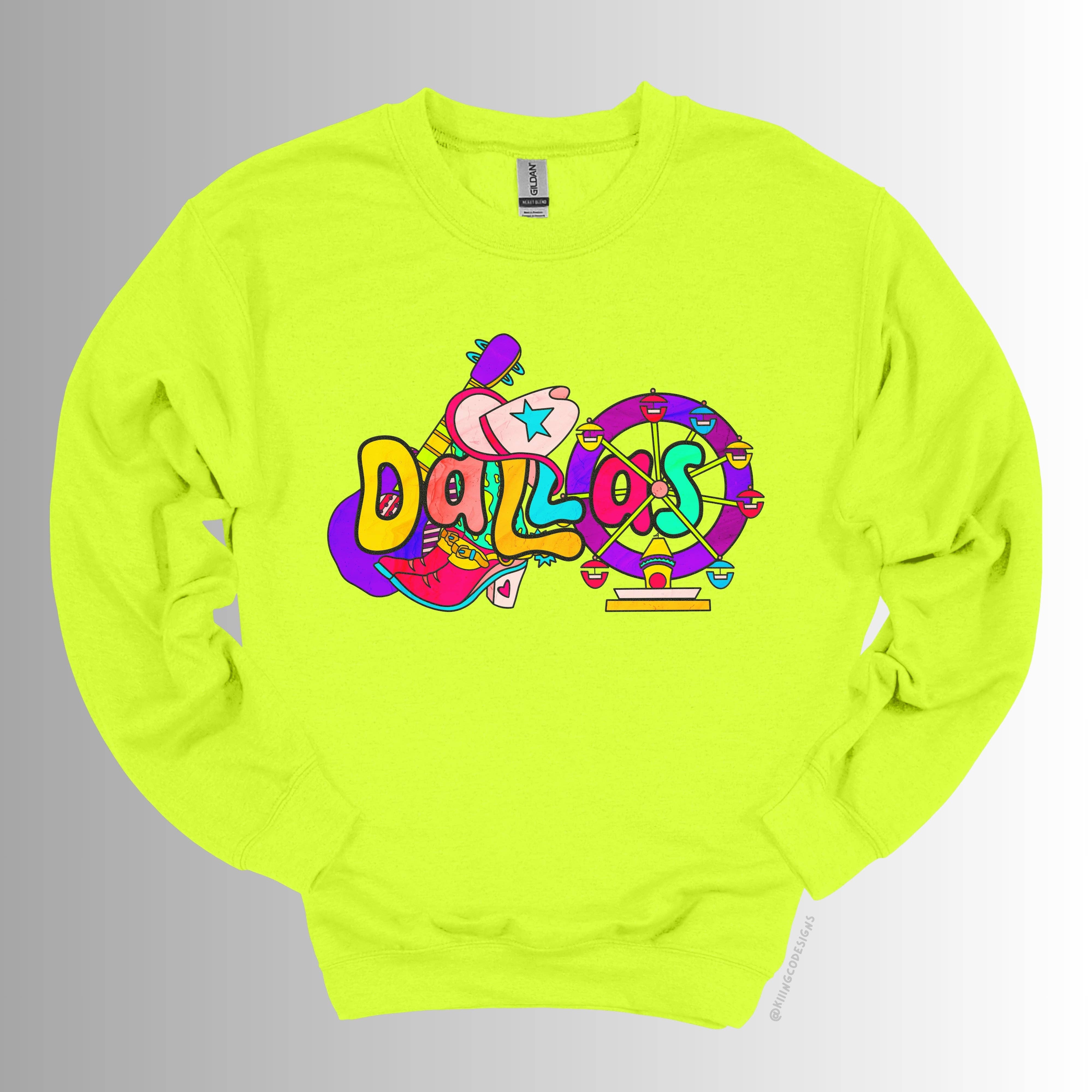 Kiiing & Co. Designs - Wholesale Graphic Sweatshirt - Unisex - Dallas Sweatshirt2