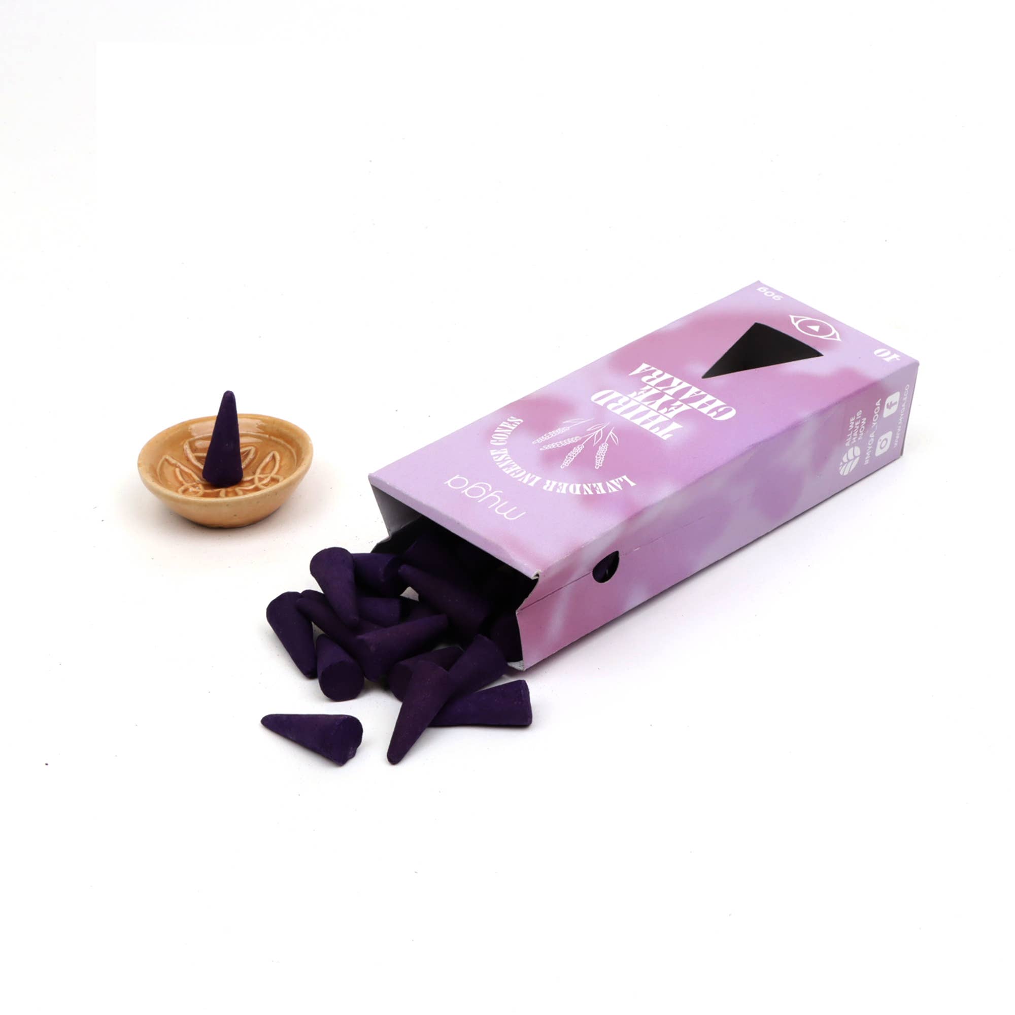 Myga - Vente Encens - Cônes d'encens Chakra & Chance avec support - Présentoir complet6