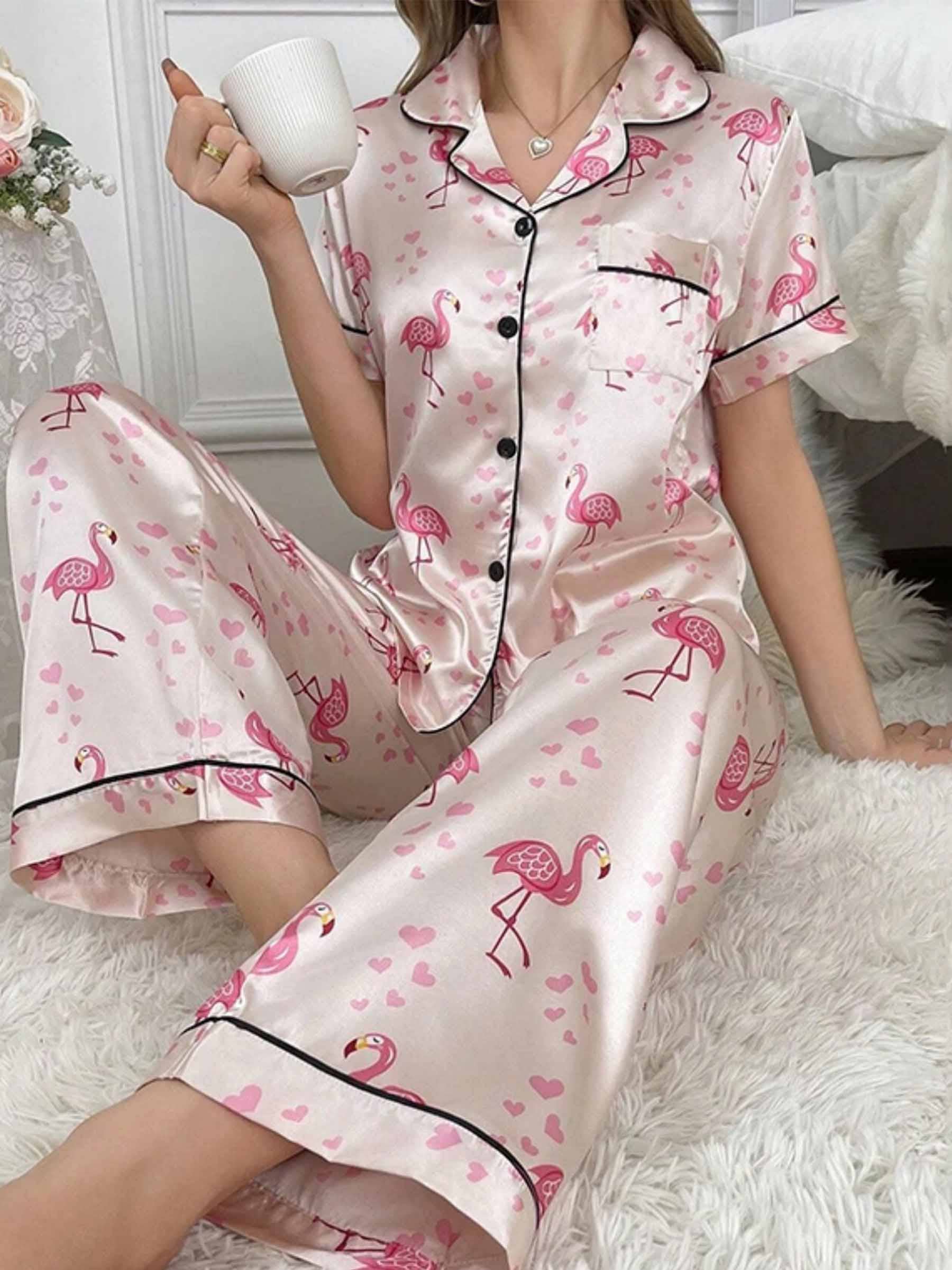 Wholesalesir - Wholesale Sleepwear Set - Women's - Casual Printed Short Sleeved Pants Set3
