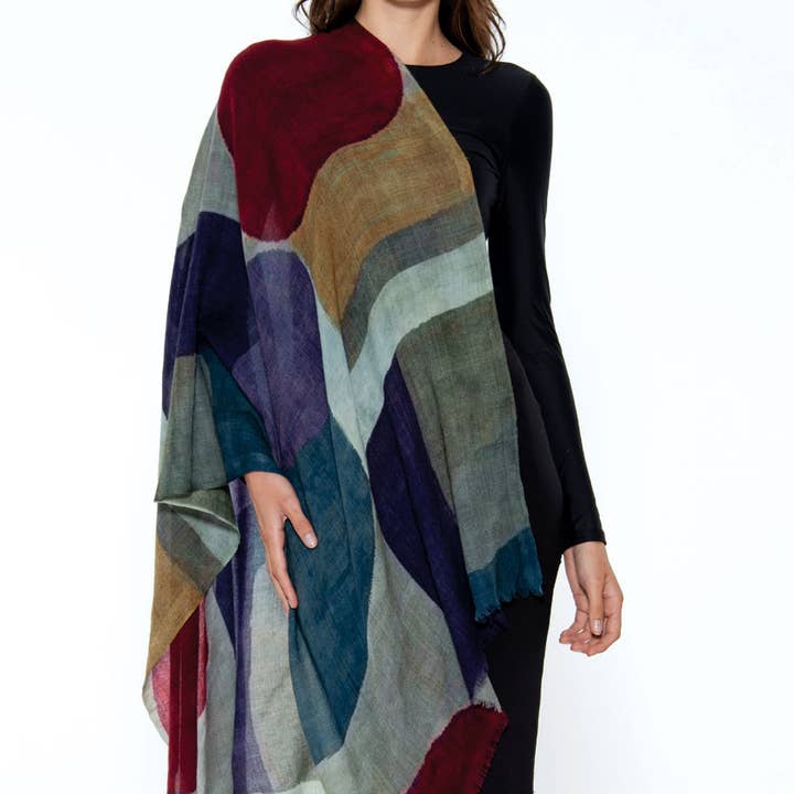 Sevya Handmade - Vente Châle – femme - Écharpes en laine fine Reena17