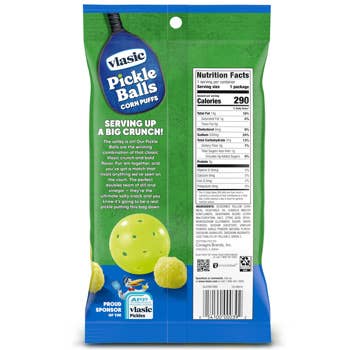 Grandpa Joe's Candy Shop - Wholesale Puffed Snack - Vlasic Pickle Balls, Dill Pickle Corn Puffs 2oz, 12ct1