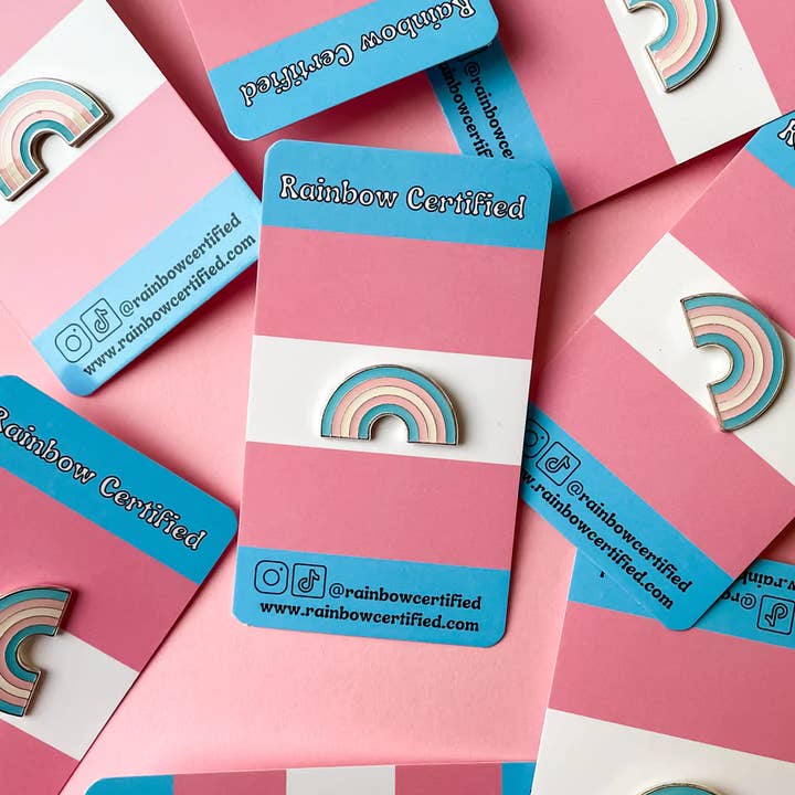 Rainbow Certified - Wholesale Lapel Pin/Button - Transgender PRIDE Rainbow LGBTQ+ Enamel Pin