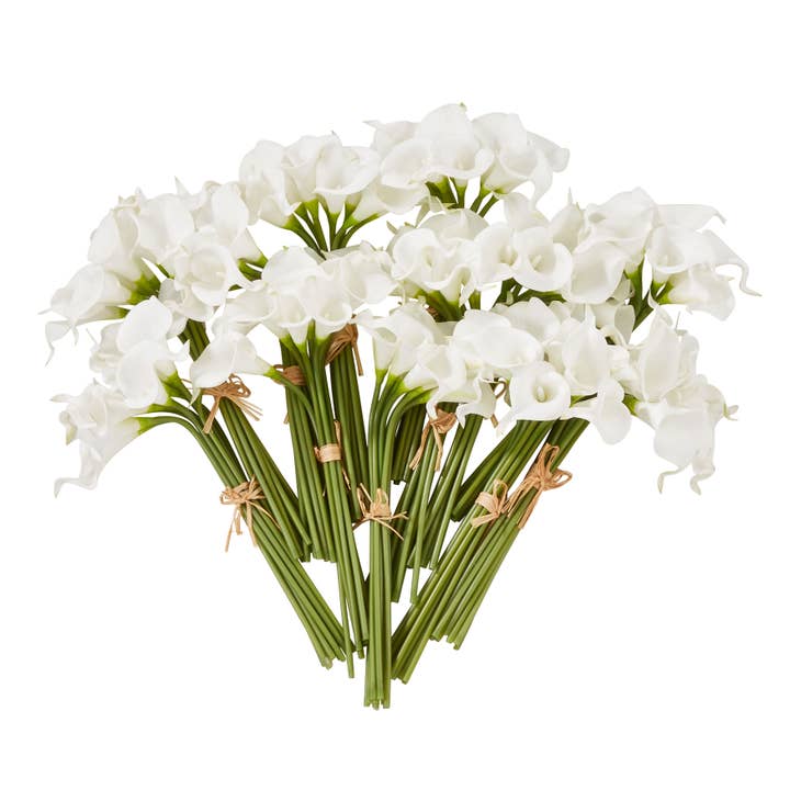 White Calla Lily - 27" Long (Set of 12 pcs) for wholesale on Faire2