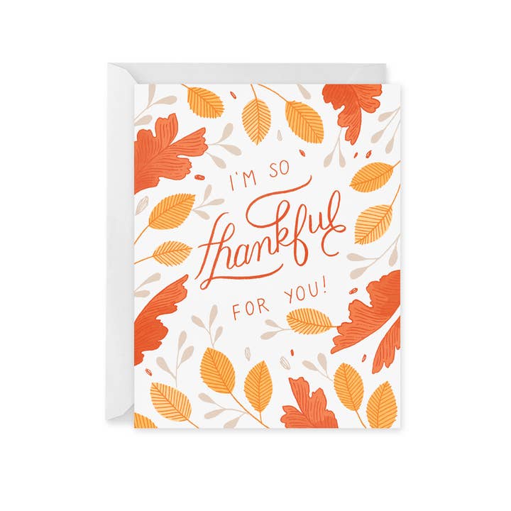 Paper Raven Co. - Wholesale Thank You Card - Thankful For You Card - Box Set of 81