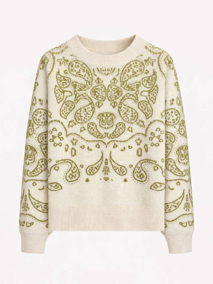 NIDANA ecru SWEATER for wholesale by An'ge