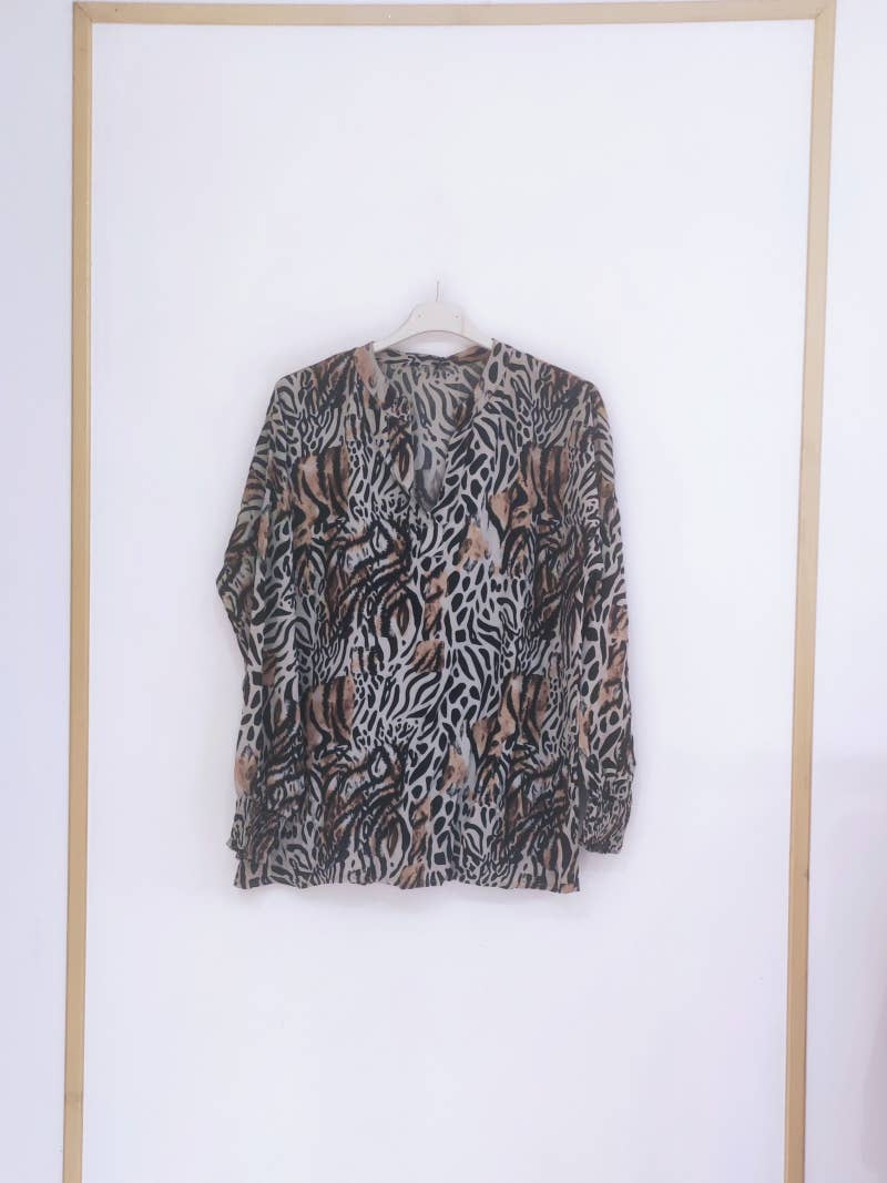 Pomelo paris - Wholesale top - Zwangerschap - Rita tiger blouse3