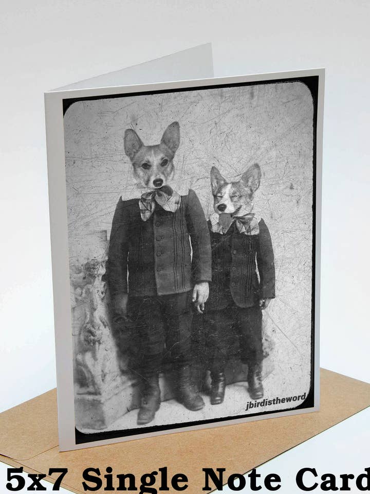 Best Man Welsh Corgi Cute Dog Card Pet Funeral, Fur Mama for wholesale by The Wild Oddisorium