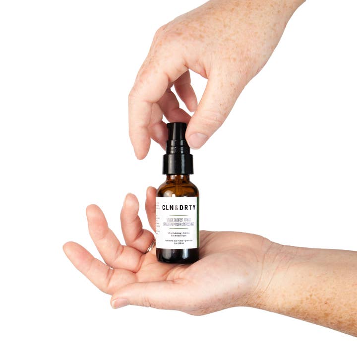 CLN&DRTY Natural Skincare - Wholesale Facial Serum/Concentrate - The Dew You Serum - hyaluronic acid facial serum1