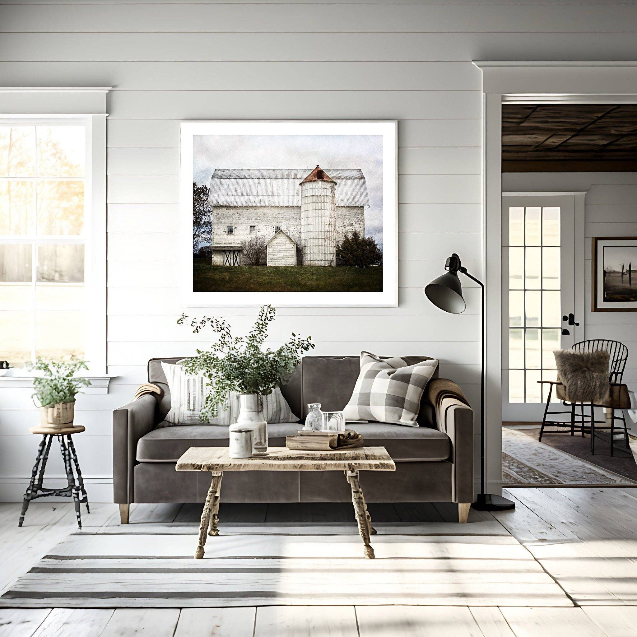 Lisa Russo Fine Art - Wholesale Art Print - Holiday Barn Wall Art Print | White & Green | Farmhouse 2