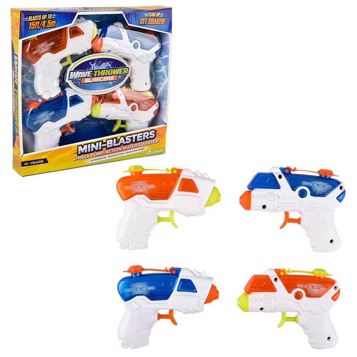 Lanard Mini Blasters 4ct LLB kids toys for wholesale by La Luna Bella - Toys