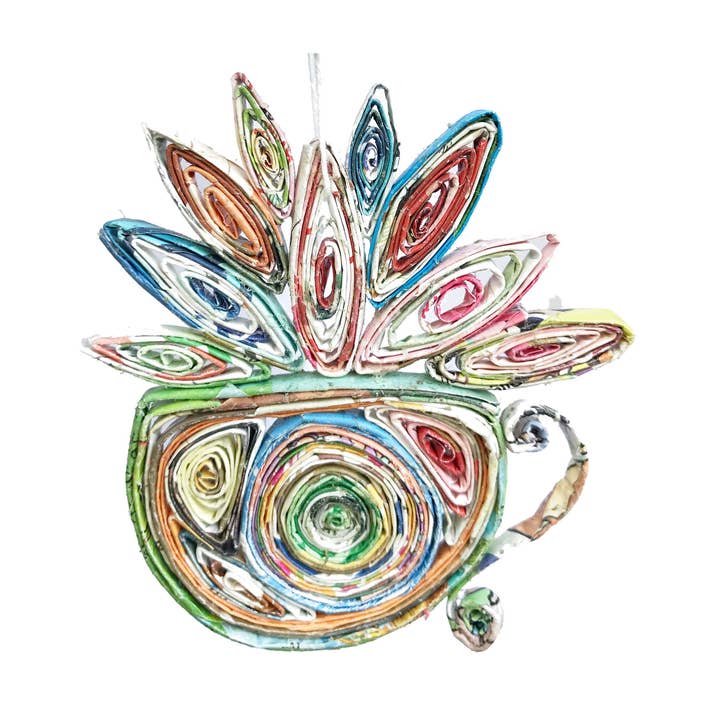 Loving Nature - Wholesale Car Decorative Charm - Unisex - Upcycled Quilling Handcrafted Car Charm Ornament0