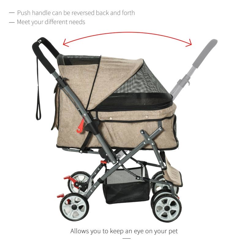 Furr-Baby Gifts - Wholesale Pet Carrier - Cat/Dog - Pet Foldable Travel Carriage Stroller with Reversible Handle18