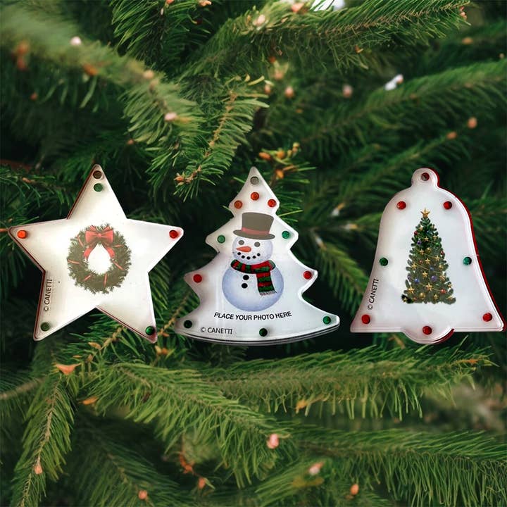 Holiday Magnet Frame Ornaments-Star, Tree & Bell for wholesale by Canetti Design Group Inc.