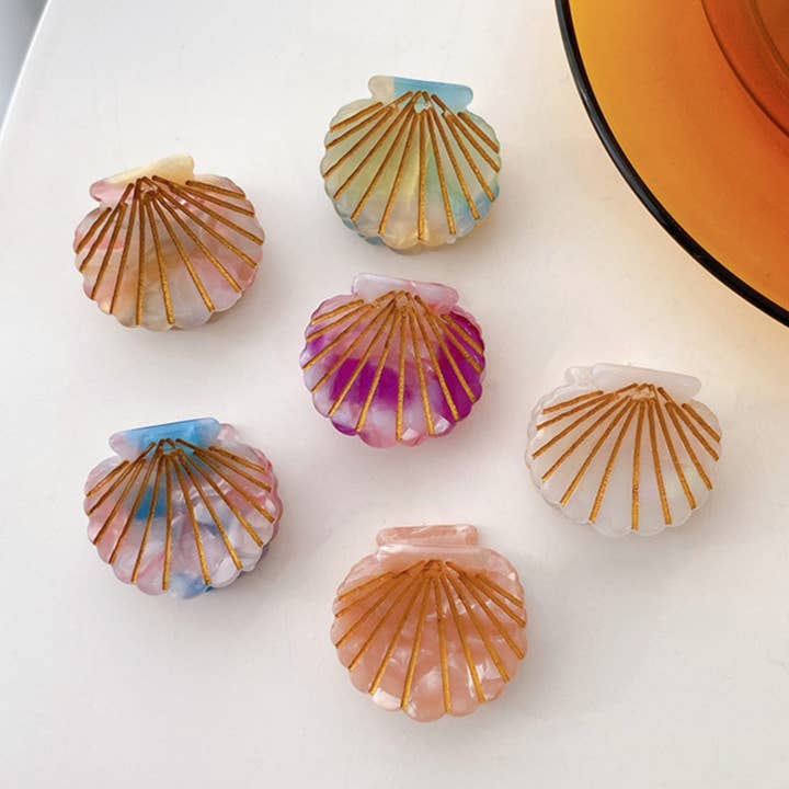 SeaShell Small Hair Clips (DREAM-ASSORTED) for wholesale by LoveLina