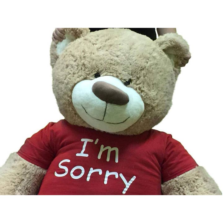 Big Plush - Wholesale Stuffed/Plush Toy - Kids & Baby - I'm Sorry Giant Teddy Bear 5 Feet Tall Tan Color