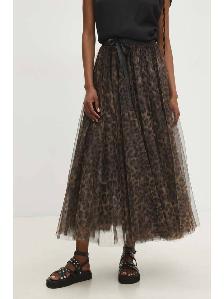 CHOKLATE PARIS (US DUTY-FREE) – Großhandel Rock – Damen – Aria Tüllrock mit großem Leopardenmuster - CK08077-58