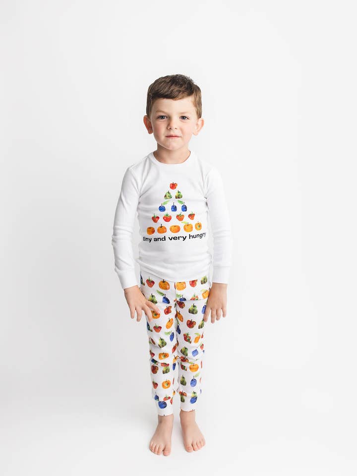 L'ovedbaby – Großhandel Schlafanzug-Set – Kinder – Kinder Bio-Langarm-Pyjama-Set in Still Hungry