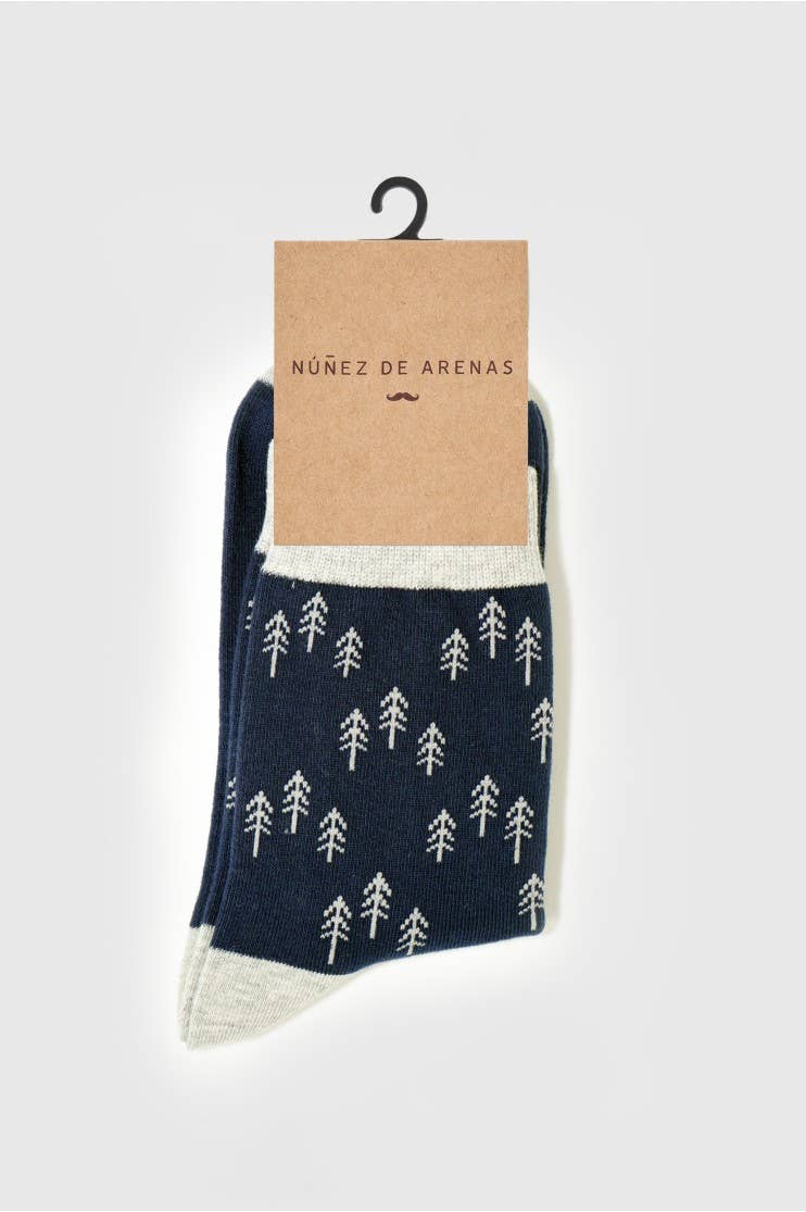 BLAU- MARINEBLAU Marineblaue Baumwollsocken Modell Espiga für den Großhandel auf Faire0