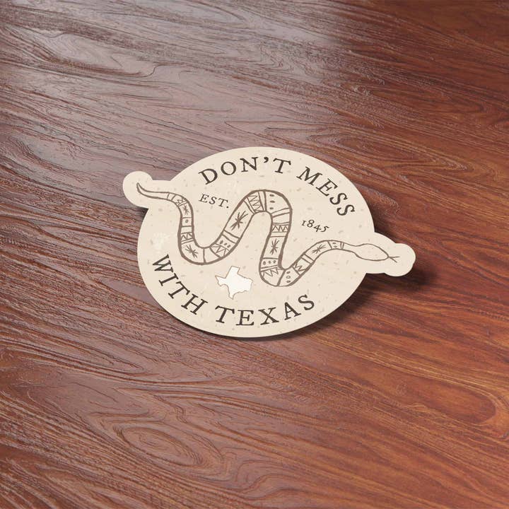 Sentinel Supply - Wholesale Sticker - Don't Mess with Texas Rattlesnake Sticker
