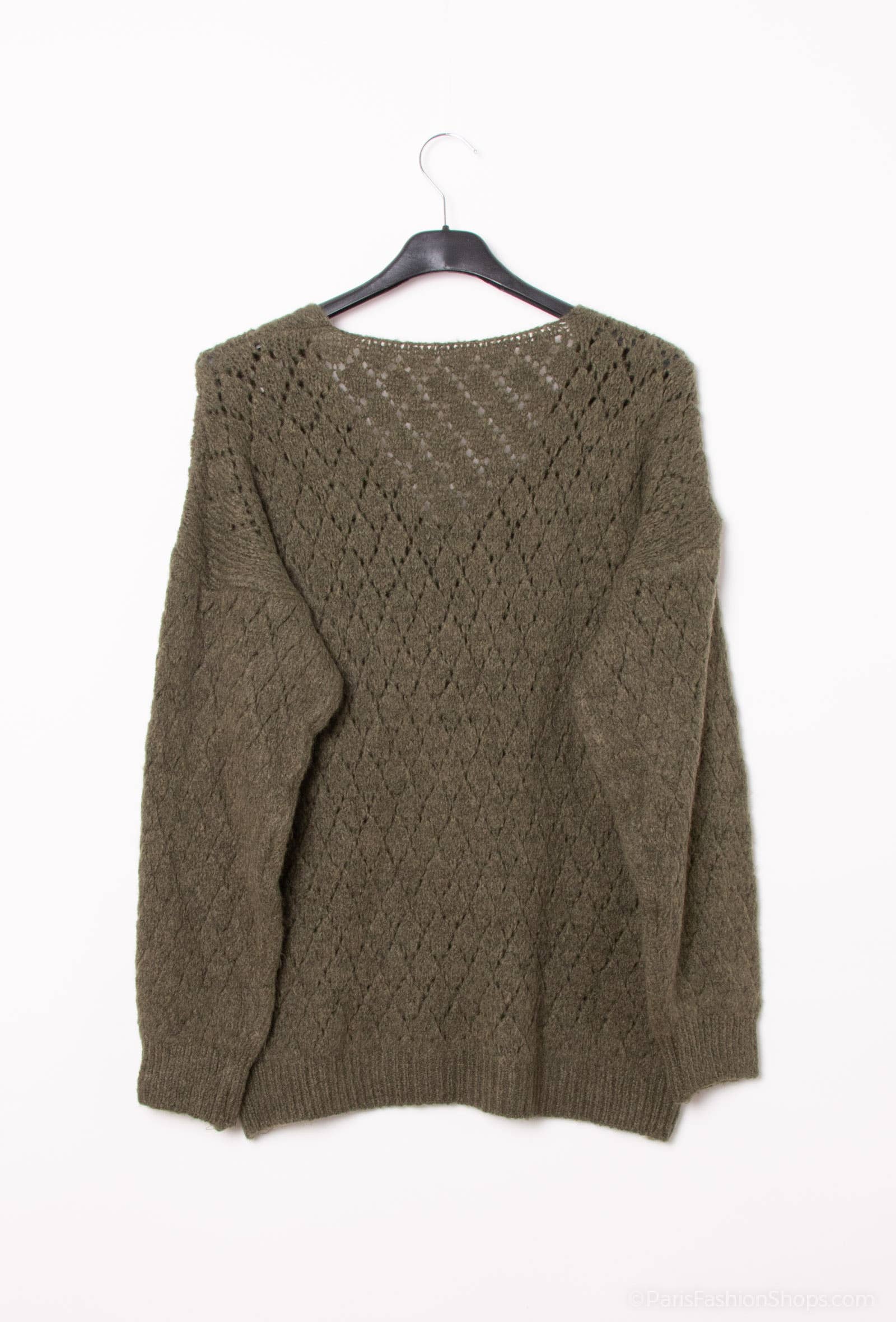 Pépouz' Paris - Vente Pull en maille – femme - Pull en mohair ajourée motif losange PP250515
