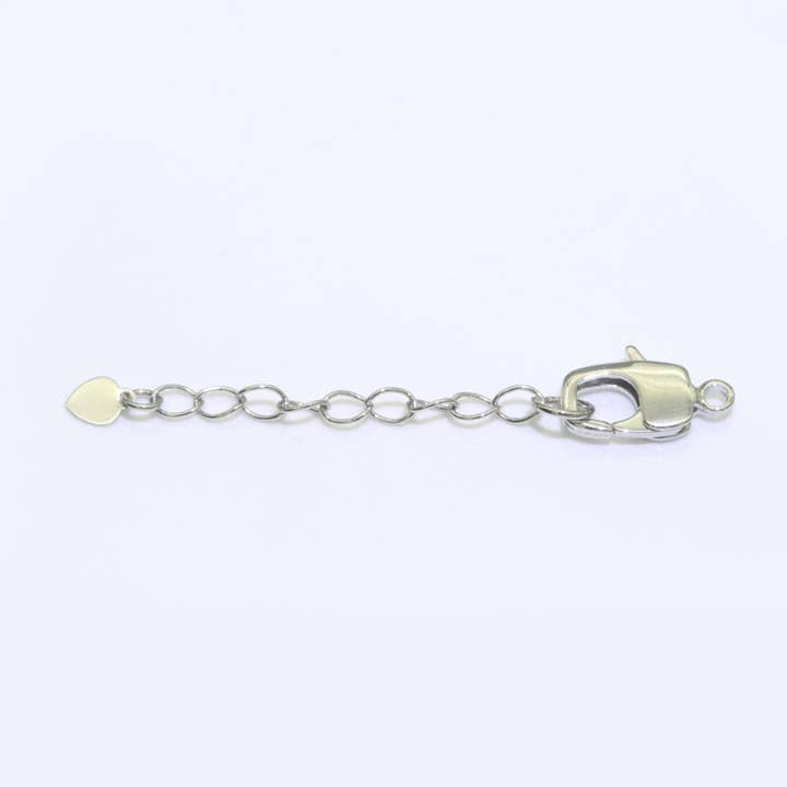 Aim Eternal - Vente Collier maille et chaîne - Rallonge de chaîne plaquée or de 2,5 pouces pour collier, bracelet, composant de fourniture, accessoires, rallonges avec breloque cœur + fermoir mousqueton L-504 L-5054