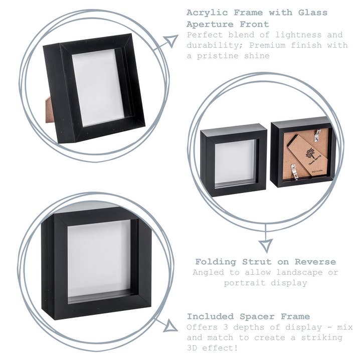Rinkit Ltd – wholesale Picture frame – Nicola Spring Box Photo Frame - 4x4 - White