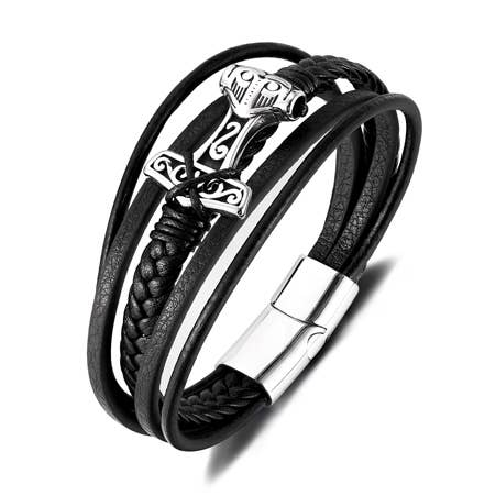Pulseira Thor Vegan por atacado de Midhaven Ltd - Tribal Steel