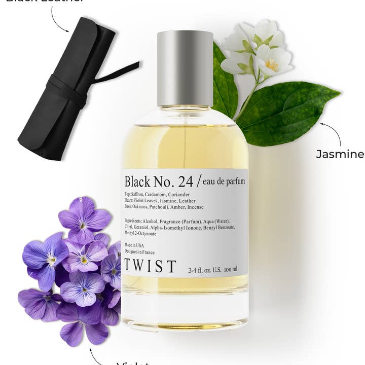 Twist Black No. 24 Inspired by TF Ombre Leather Perfume for wholesale by House of Twist