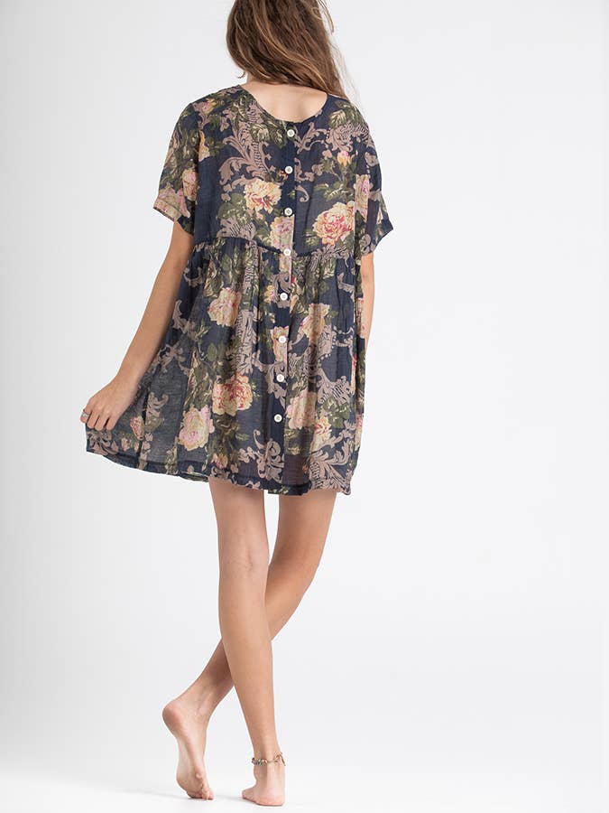 Miss Rose Sister Violet - Vendita all'ingrosso Vestito - Donna - DONNA - Vestito babydoll con bottoni