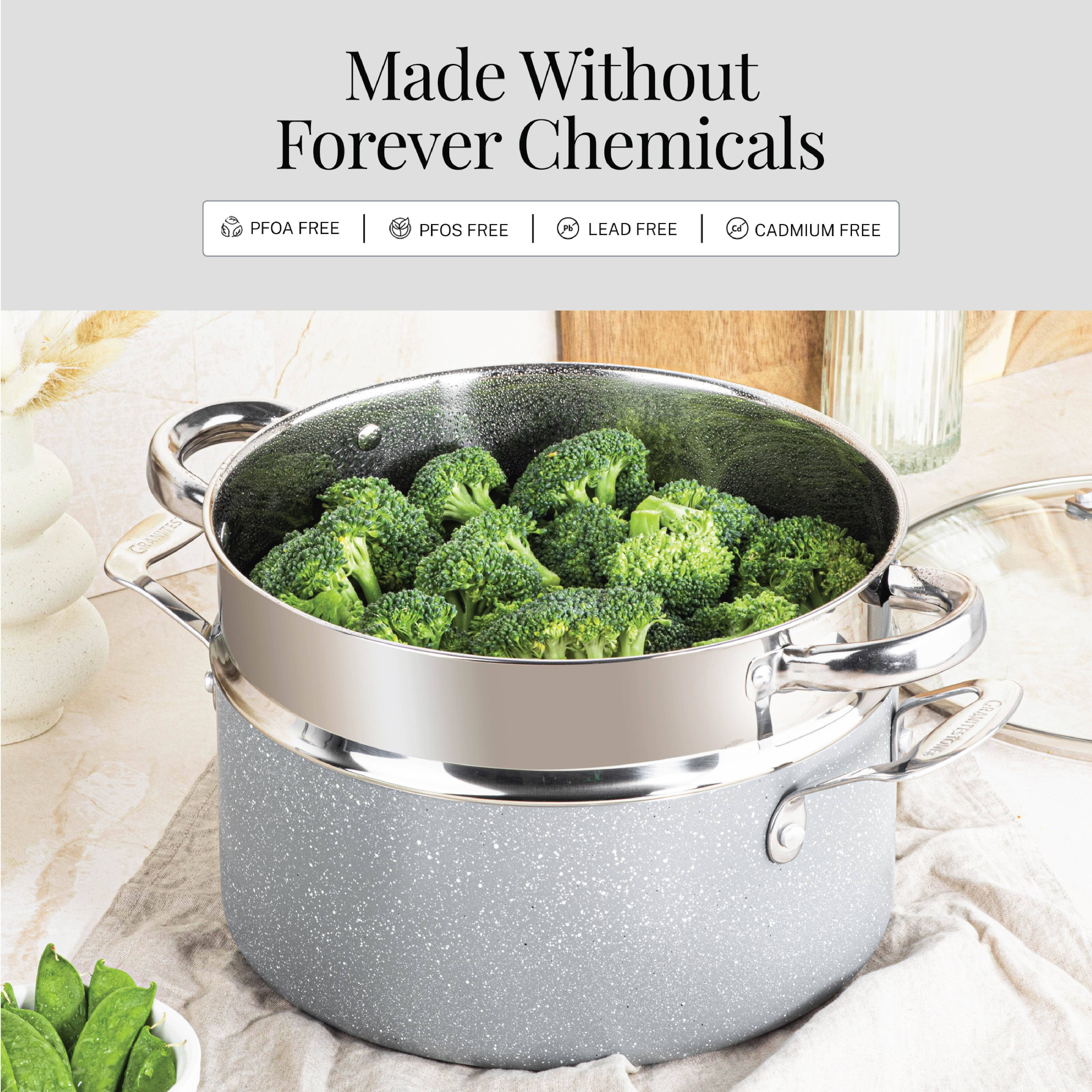 Gotham Steel/Granitestone - Wholesale Cookware Set - GraniteStone Ceraluxe 20 Piece Cookware set (Grey) Speckle6