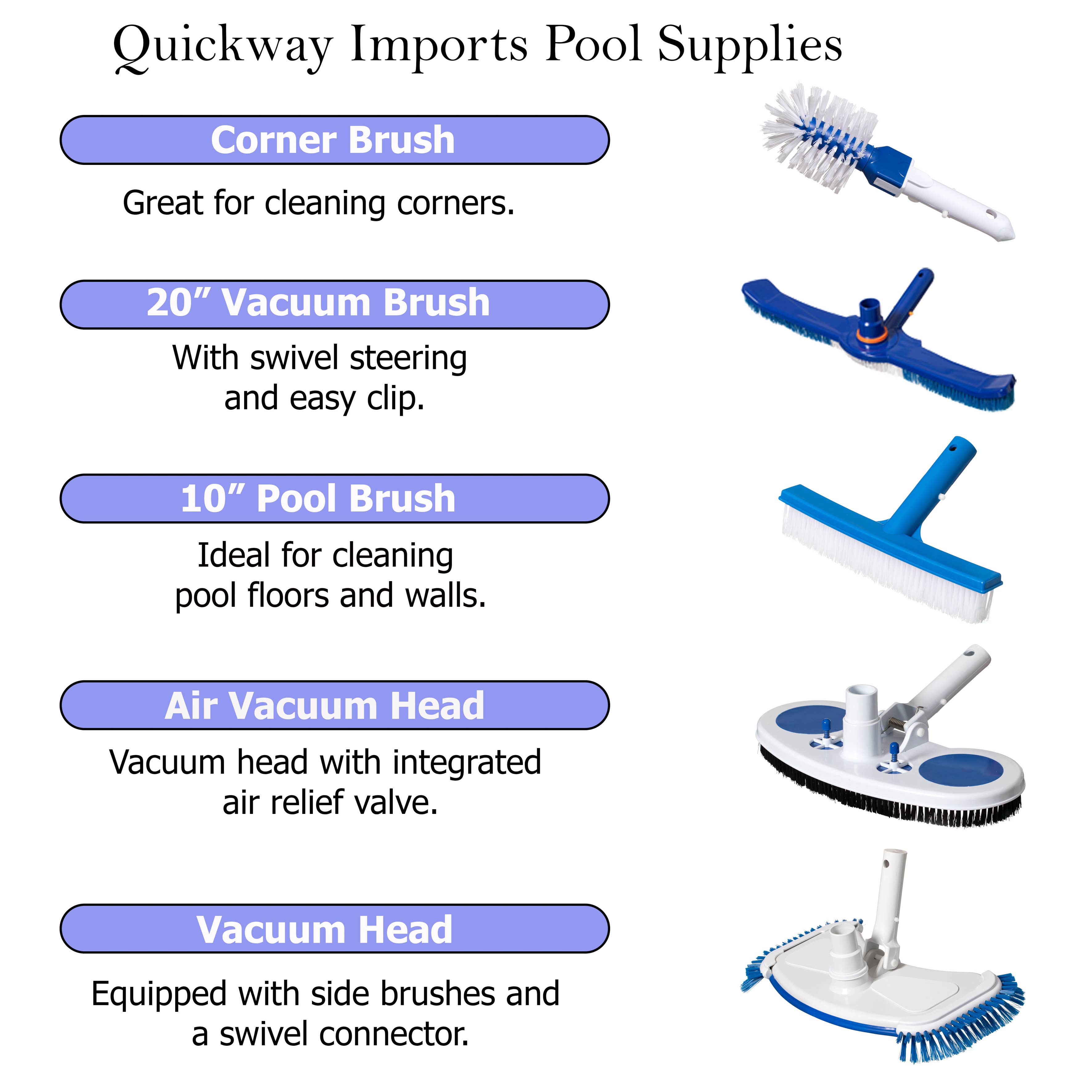 Quickway Imports - Wholesale Pool Tool - Quickway Imports Manual Weighted Pool Surface Vacuum Head6