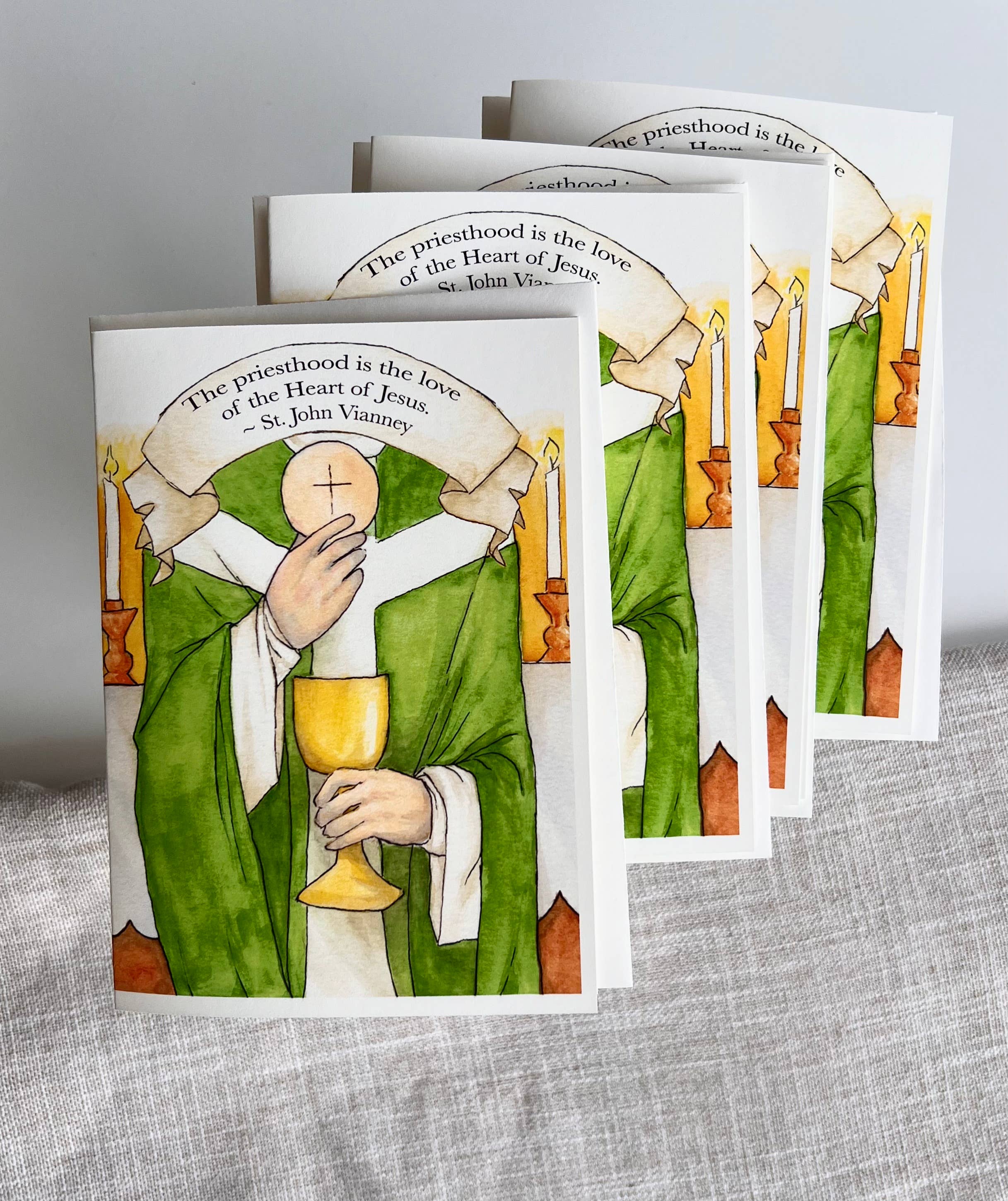 Emilia Rose Artwork LLC - Wholesale Anniversary Card - Catholic Priest Card1