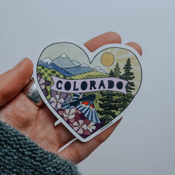 Sticker Girl - Wholesale Sticker - Colorado Heart Vinyl Sticker1