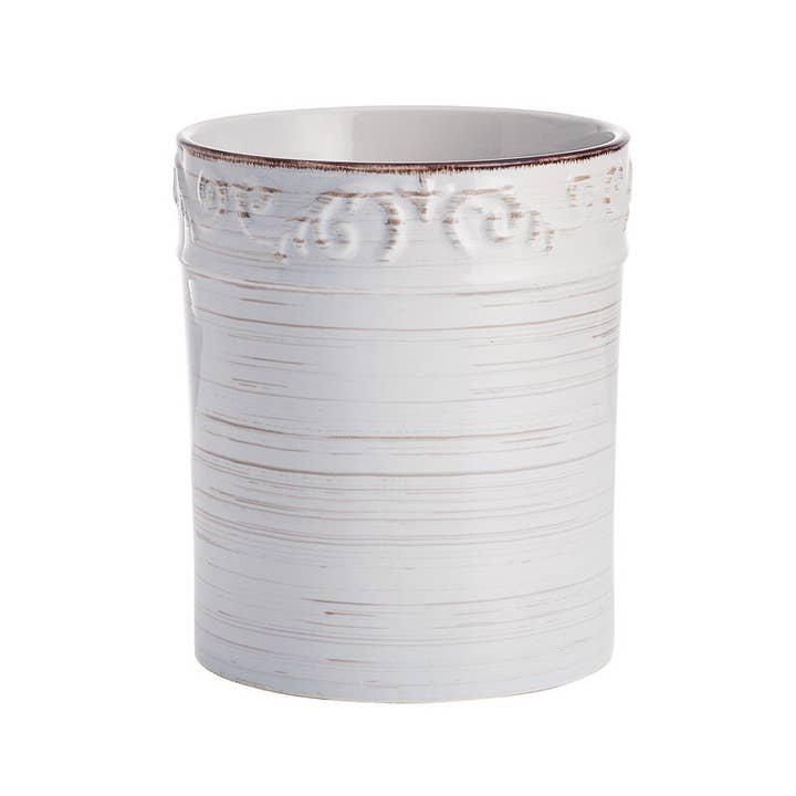 WHITE Pfaltzgraff Trellis Utensil Crock W Tools Brown Bx Pkg for wholesale on Faire1