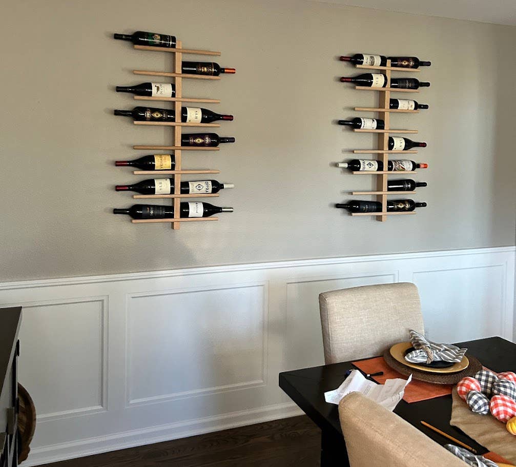 DmsDesignTeam – wholesale Wall-mounted shelf – Unique Vertical Oak Wine Rack18