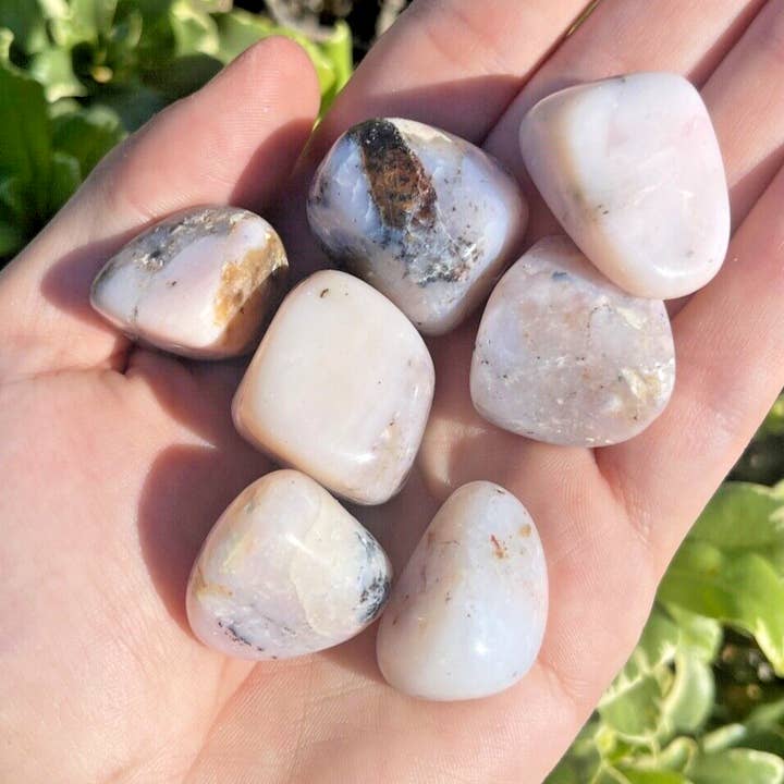 Genuine Dendritic Pink Opal Tumble Stone for wholesale by Allies Crystals