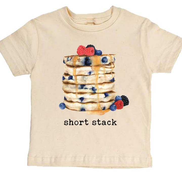 „Short Stack“ Pfannkuchen Kurzarm Bio Tee für den Großhandel von House Of Luna