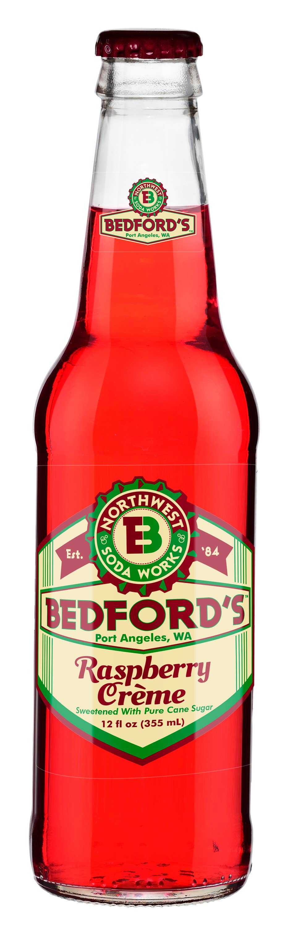 Grandpa Joe's Candy Shop - Wholesale Soda/Carbonated Drink - Bedford's Raspberry Creme, 12oz 12ct Glass Bottle Soda