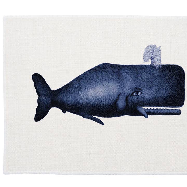 Sets de table en lin Block Island Whale pour la vente par Marye-Kelley