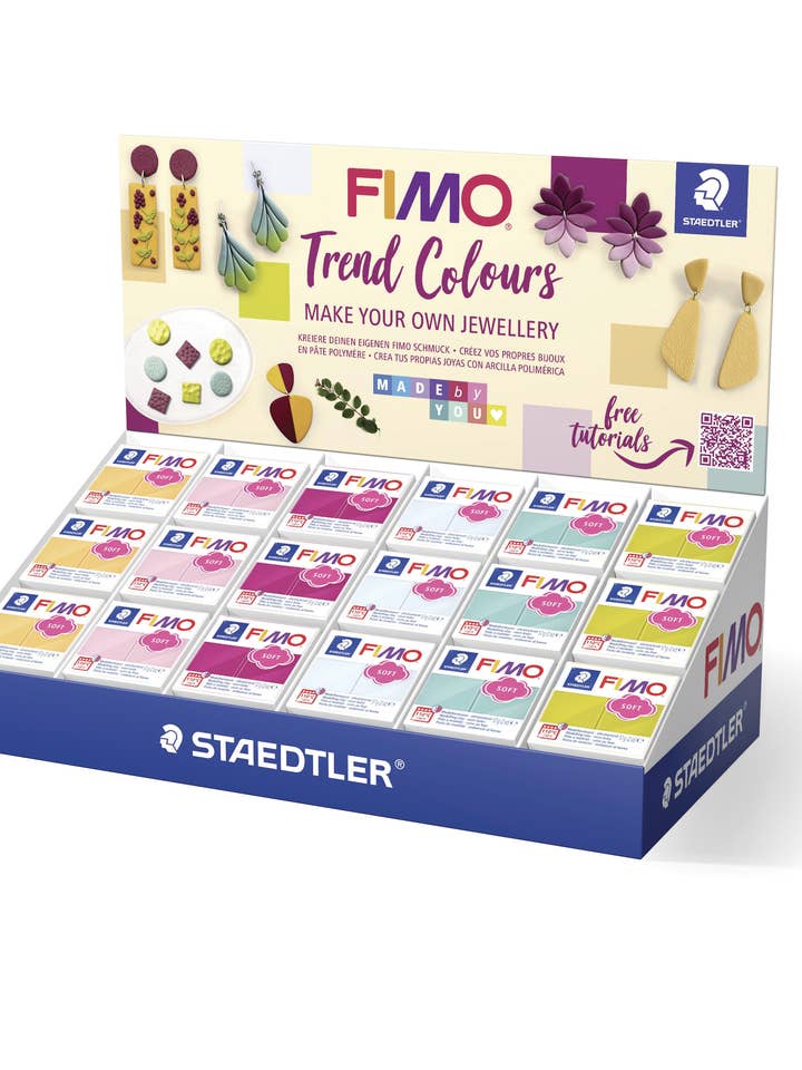 FIMO Soft Fashion Farbauswahl 36 Stück je 57 g/8020 T24 für den Großhandel von Graine Créative