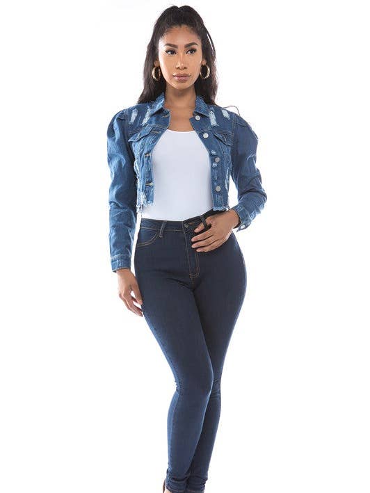 WOMEN FASHION DENIM CROP JACKET for wholesale by By Claude