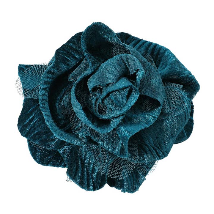 Sensibling Corp. - Wholesale Brooch - Fabric Mesh Flower Pin Brooch / Hair Clip
2
