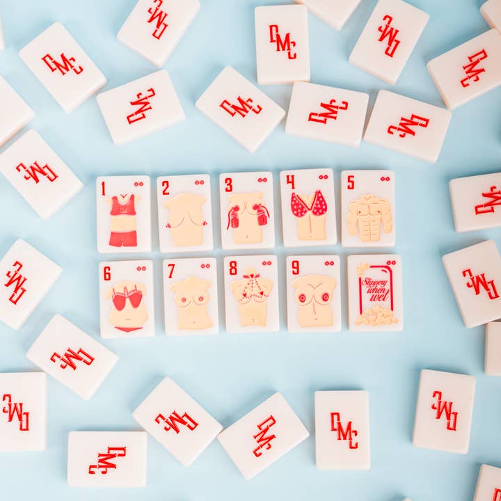 The Dirty Mahj Collective - Wholesale Board Game - The Dirty Mahj Tile Set for Mahjong Play (with pouch)