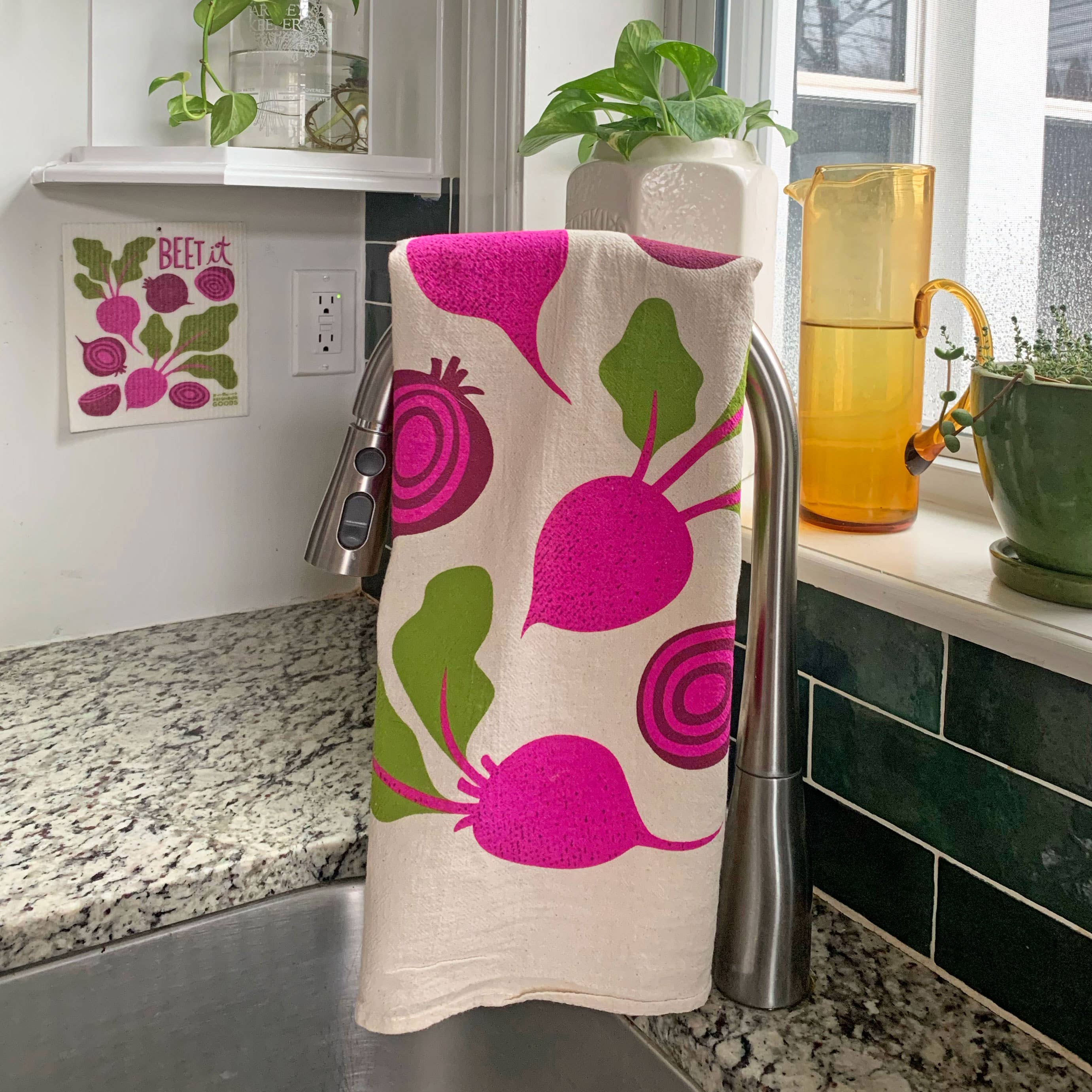 The Neighborgoods - Wholesale Tea Towel - HONEY BEET (Beet, Honey) - Tea Towel Set of 24
